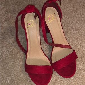 Suede Red heels